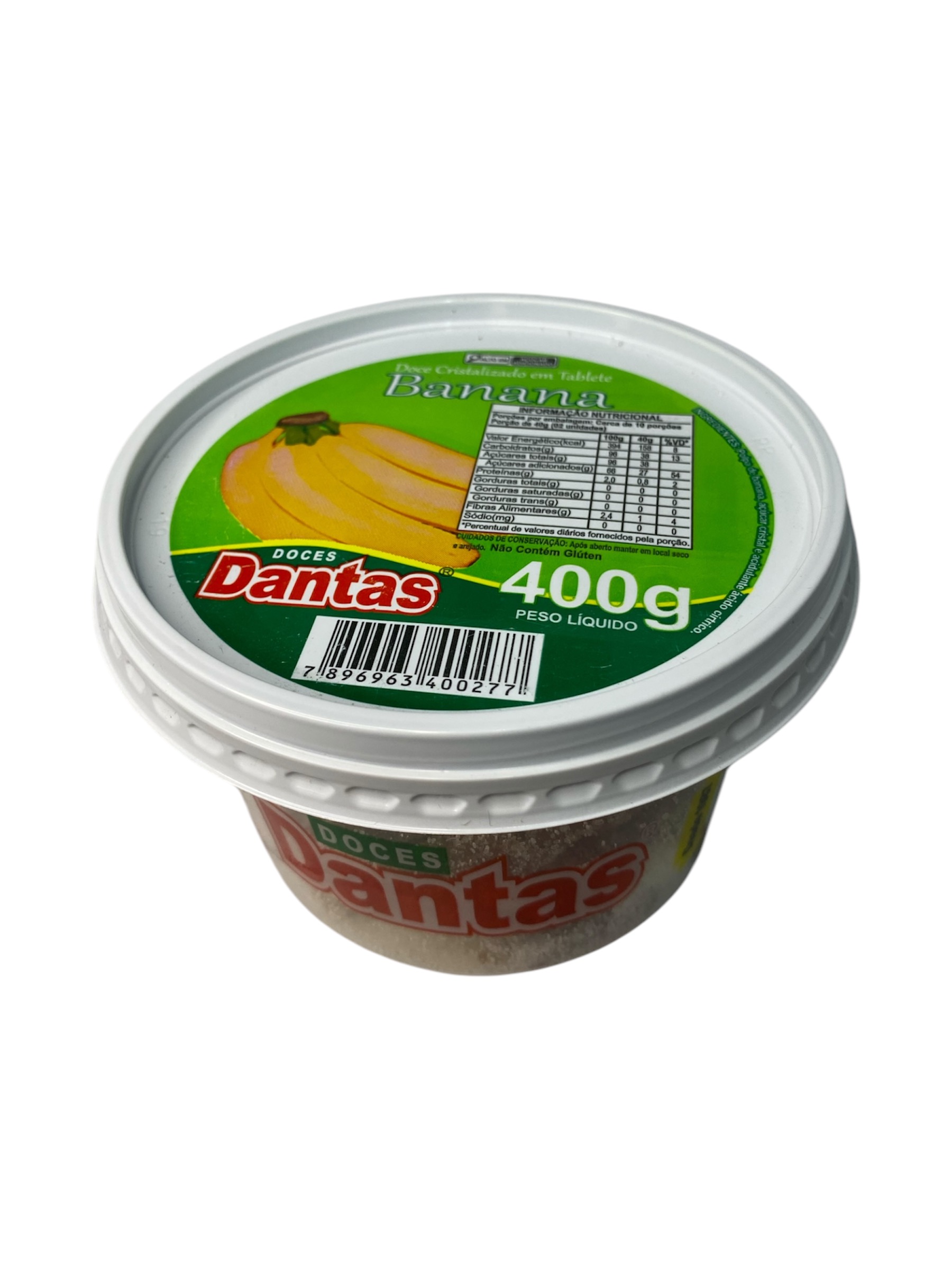 Doce Cristalizado em Tablete - Banana – 12x400g